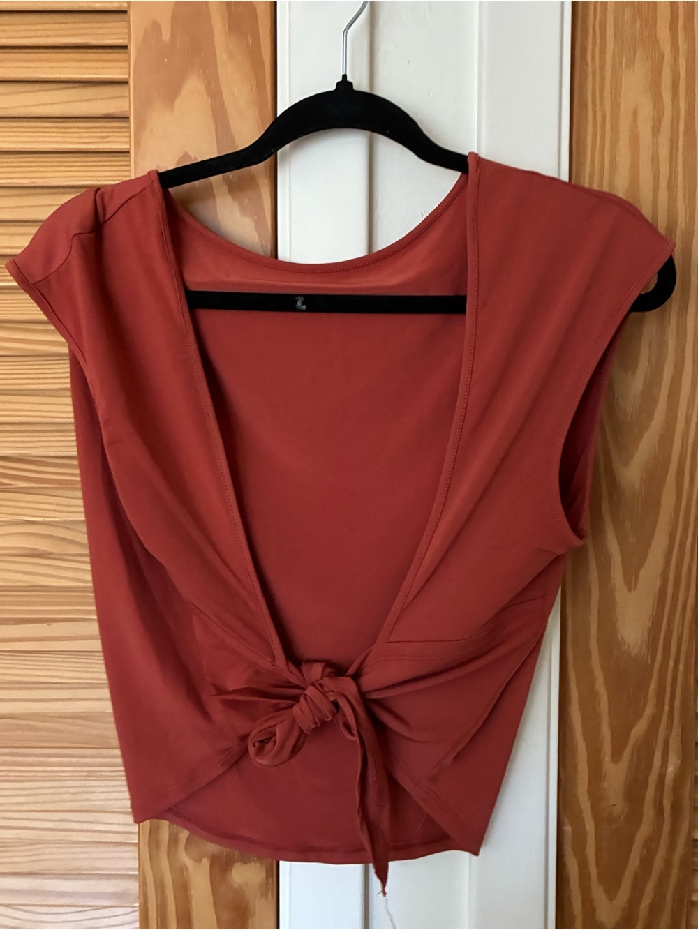 wild fable Rust Tie-Front Sleeveless Crop Top size xl
